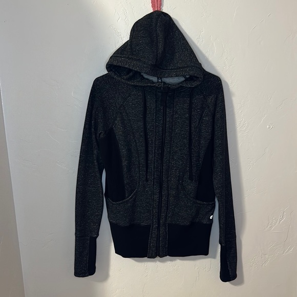 90 Degrees black & charcoal scuba hoodie jacket S - Picture 2 of 11